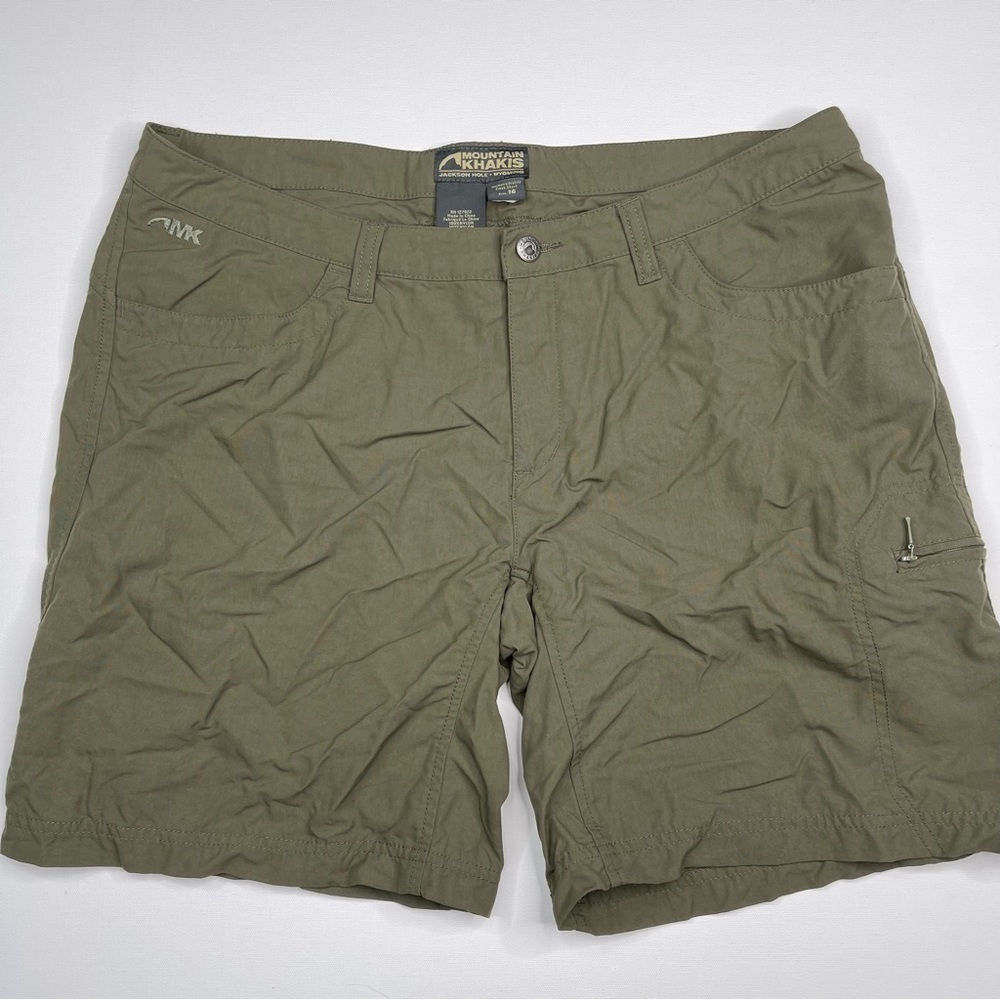 Mountain Khakis Shorts Granite Creek 100% Nylon Green Hiking Outdoor Gorp Camp